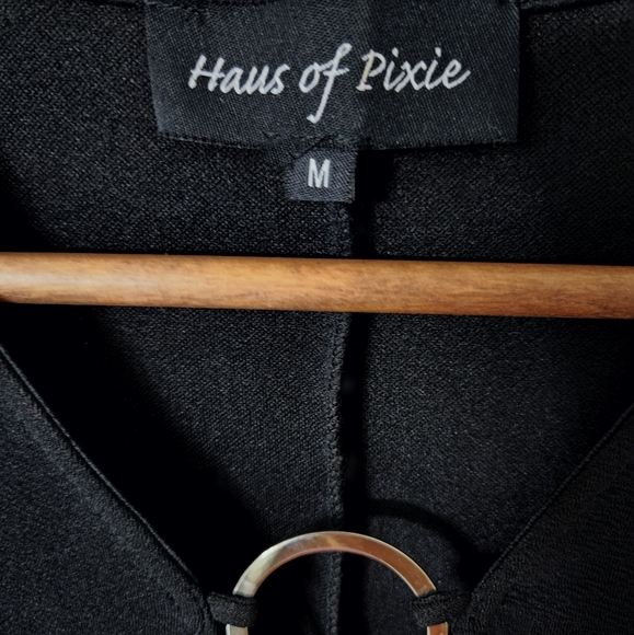 Haus Of Pixie Bodycon Little Black Cocktail Dress | M - Picture 4 of 8